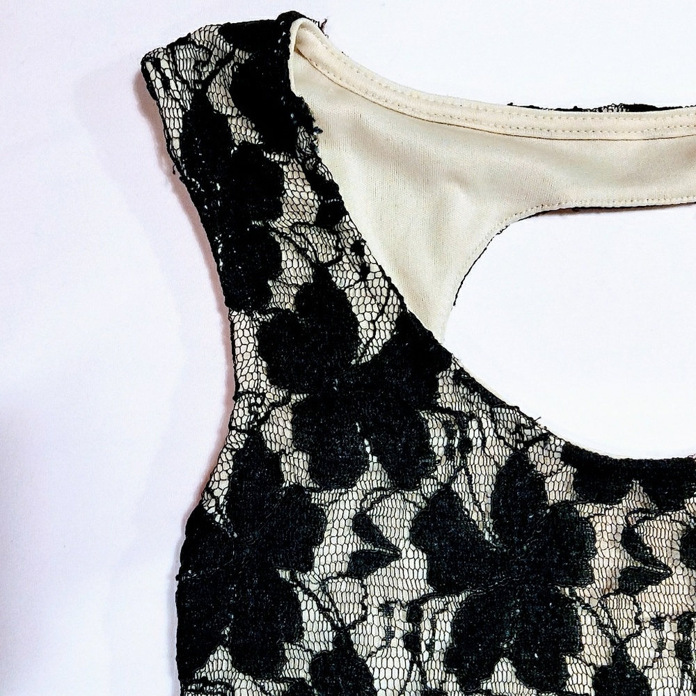 Skater Lace Dress w/ Back Cutout